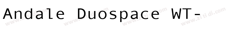 Andale Duospace WT字体转换